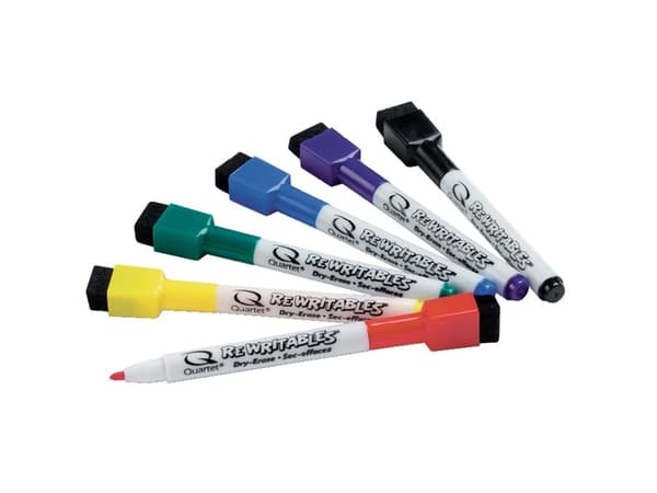 Whiteboardmarker Mini Nobo til glassboard med 6 stk. ass. farver