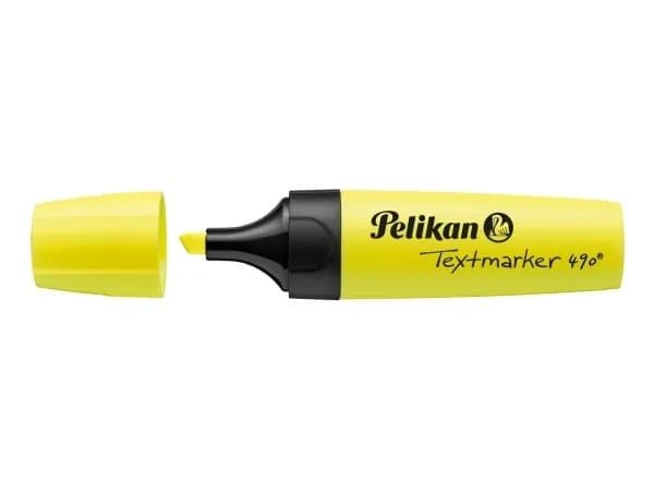 Pelikan 490 Highlighter, 1 stk, Gul, Gul, Polypropylen (PP)