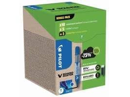 Marker Pilot V Board Master Green Pack blå 10 stk. + 10 refills - (10 stk.)