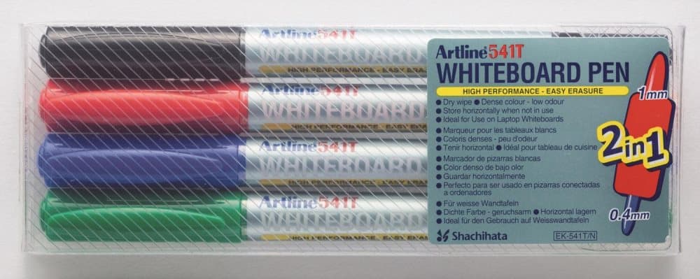 Whiteboardpenna Artline EK-541T Dubbelspets (0,4mm och 1,0mm), 4 färger