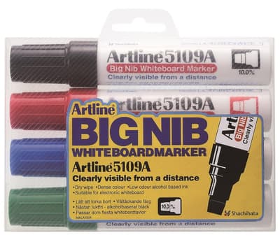 Whiteboardpennor Artline EK-5109A/4W Big Nib, 10mm, Skuren spets 4/fp