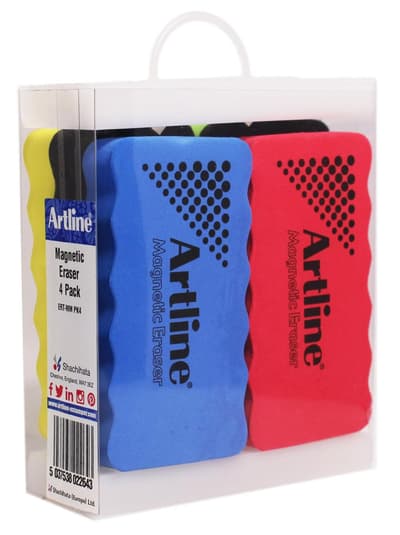 Whiteboardtorkare Artline Magnetic Eraser ERT-MM magnetisk, liten, 10,7x5,7x2,2cm. 4/fp