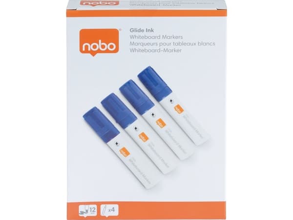 Whiteboardmarker Glide J skrå Nobo blå/4
