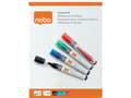 Miniatyrbilde 2 av 2: Nobo whiteboard marker skrå spids 4 mm hurtigttørrende blæk, pakke/10 stk. Assorteret