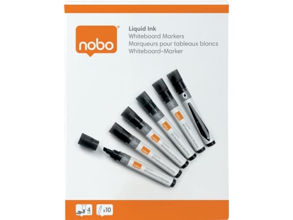 Whiteboardmarker skrå spids Nobo sort/10