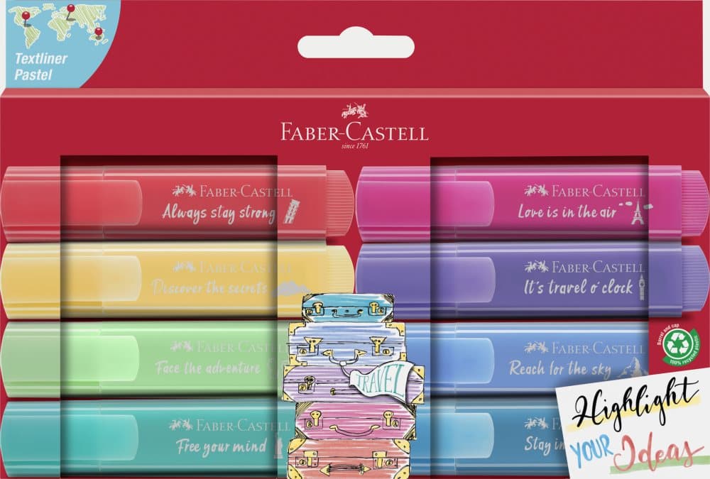 Överstrykningspennor Pastell 8-pack Faber-Castell