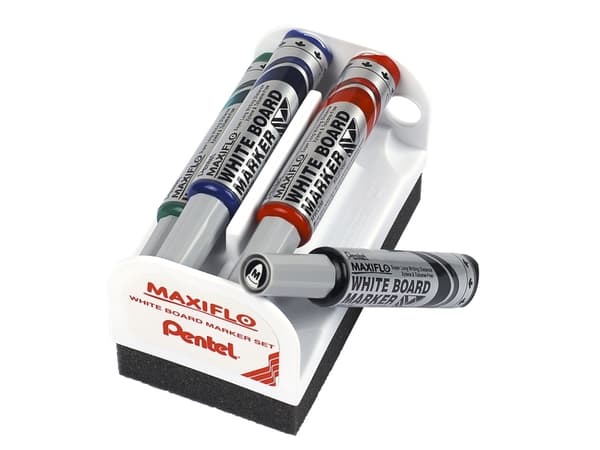 Whiteboardmarker Pentel Maxiflo, rund, färgassorterad