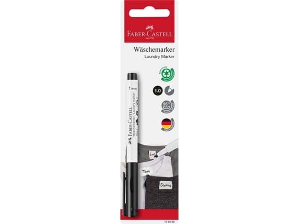 Faber-Castell 159596, 1 styck, Svart, Svart, Vit, Rund, Blåsa