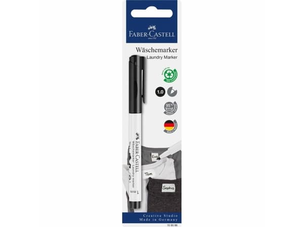 Faber-Castell 159596, 1 styck, Svart, Svart, Vit, Rund, Blåsa
