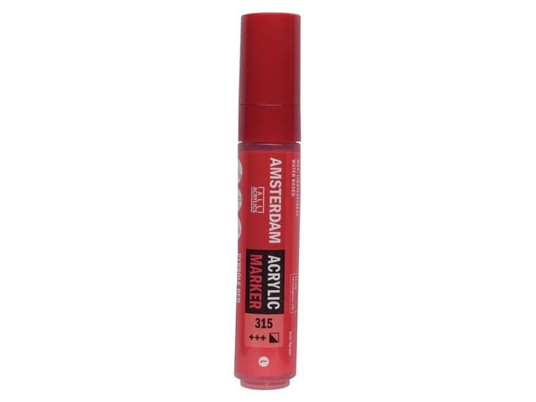 Amsterdam Acrylmarker, 1 styck, Röd, Multifärg, Pyrrole Red 315, Rund, 1,5 cm