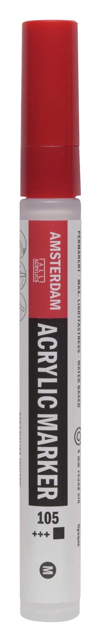 Amsterdam Acrylic Marker 4 mm Titanium White 105