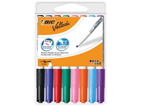 BIC 958166, 8 stykker, Flerfarget