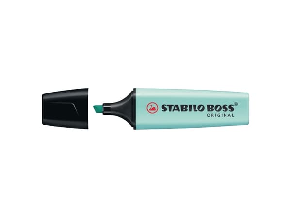 STABILO Boss Original Pastel, 1 stykker, Turkis, Meisel tupp, Sort, Turkis, Plast, Rektangel