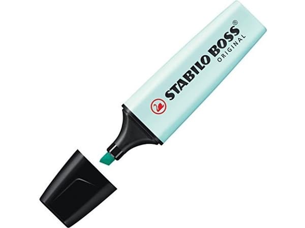 STABILO Boss Original Pastel, 1 stykker, Turkis, Meisel tupp, Sort, Turkis, Plast, Rektangel