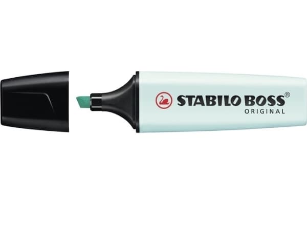 STABILO Boss Original Pastel, 1 stykker, Turkis, Meisel tupp, Sort, Turkis, Plast, Rektangel