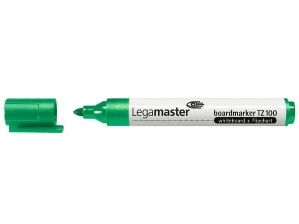 Legamaster TZ100 whiteboardpenna grön, 10 styck, Grön, Rundad spets, Grön, Polypropylen (PP), Rund