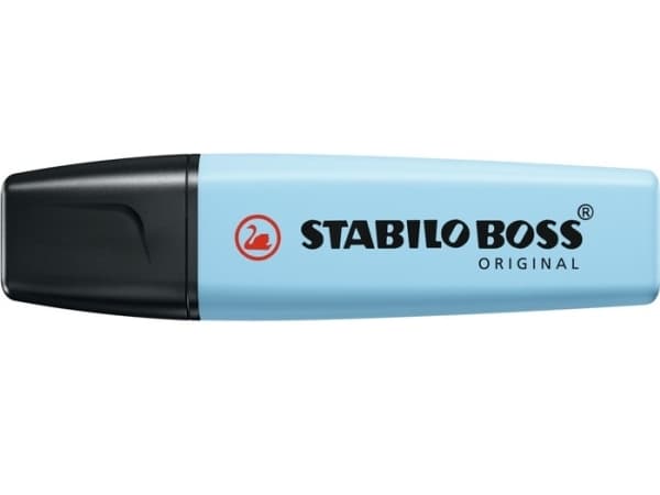 STABILO Boss Original Pastel, 1 stykker, Blå, Meisel tupp, Sort, Blå, Breezy blue, Plast
