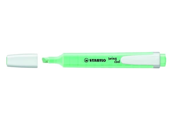 STABILO swing cool Pastel, 1 styck, Mint, Mejselspets, Mintfärgad, Vit, Rund, 1 mm