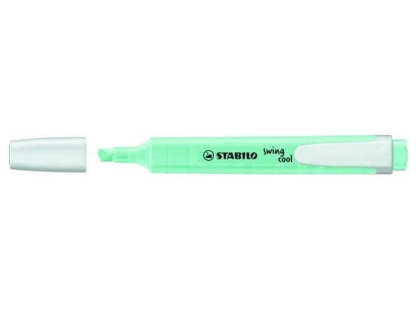 STABILO swing cool Pastel, 1 styck, Turkos, Mejselspets, Turkos, Vit, Rund, 1 mm