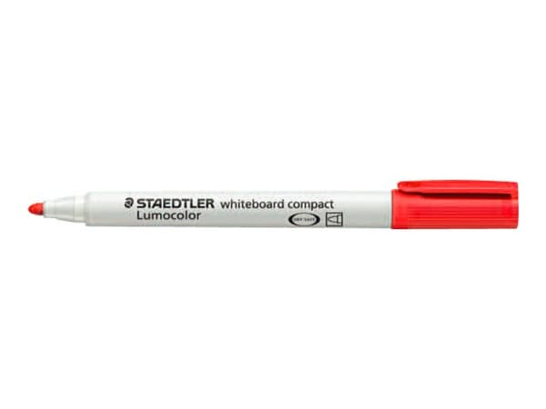 STAEDTLER Lumocolor compact - Markør - for glass, whiteboard, porselen - svart - 1-2 mm