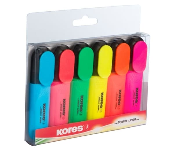 Kores TM36160, 6 stykker, Flerfarget, Plastikk
