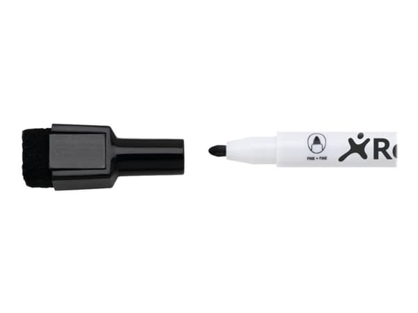 Rexel JOY - Markør - ikke-permanent - for whiteboard - svart - fin - med viskelær (en pakke 6)