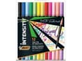Miniatyrbilde 2 av 2: BIC Intensity Dual Brush Fasermaler, 12 stykker, Sort, Blå, Grønn, Lyseblå, Lysegrønn, Lyserosa, Oransje, Rosa, Rød, Fiolett, Gult, Pensel tupp, Fler