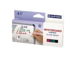 Whiteboardmarker Centropen® 8569, skrå, flere farver, pakke a 4 stk.