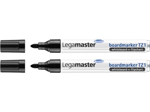 Legamaster 7-110001-2 TZ1 Whiteboardmarker Schwarz 2 St., Tyskland, 26,8 g, 10 stk, 95 mm, 165 mm, 17 mm