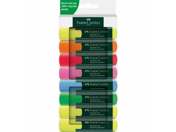 Faber-Castell 254848, 8 stykker, Assorterte farger, 1 mm, 5 mm, Vann-basert blekk