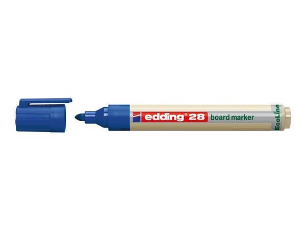 edding EcoLine 28 board - Markering - för kort - blå - pigmentbläck - 1.5-3 mm