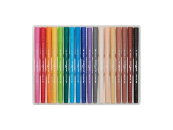 OOLY Color Together, 18 styck, Beige, Svart, Blå, Brun, Cyan, Grön, Grå, Ljusblå, Ljusgrön, Ljusgrå, Orange, Rosa, Lila, Röd, Gul, 3 År, Fibre tip, R