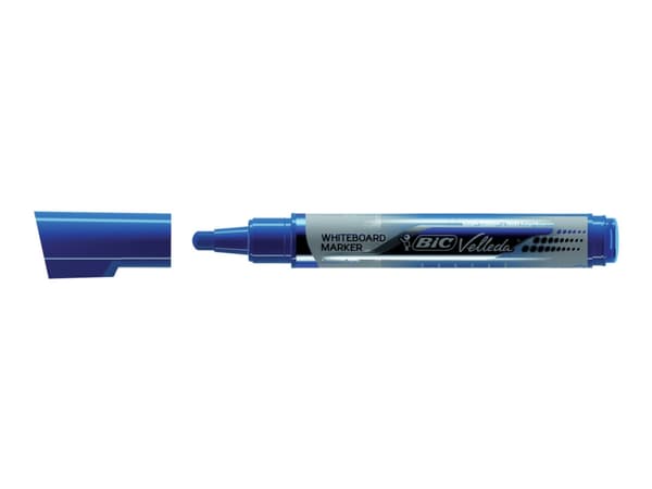 BIC VELLEDA - Markør - ikke-permanent - for whiteboard - blå - alkoholbasert blekk - 2.3 mm - stor (en pakke 12)
