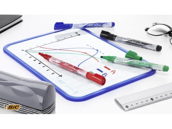 BIC VELLEDA - Markør - ikke-permanent - for whiteboard - svart - alkoholbasert blekk - 2.2 mm - medium (en pakke 12)