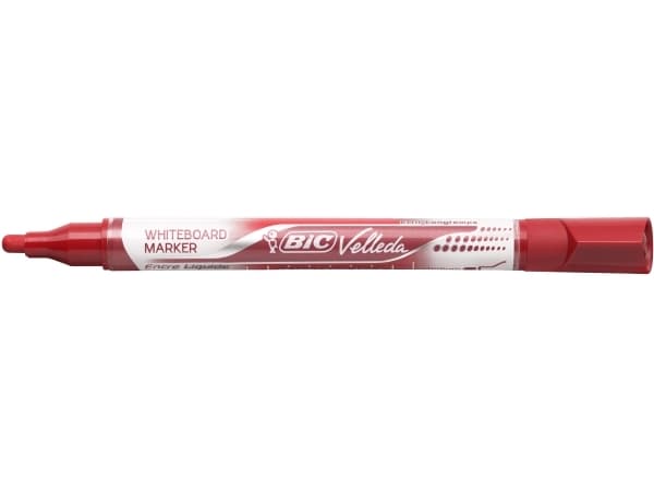 BIC 902089, 12 styck, Röd, Rundad spets, Röd, Röd, Rund