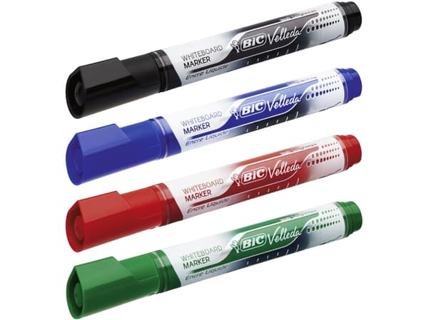 BIC Velleda Liquid Ink Tank, 12 styck, Grön, Rundad spets, Grön, Grå, Rund, 5 mm