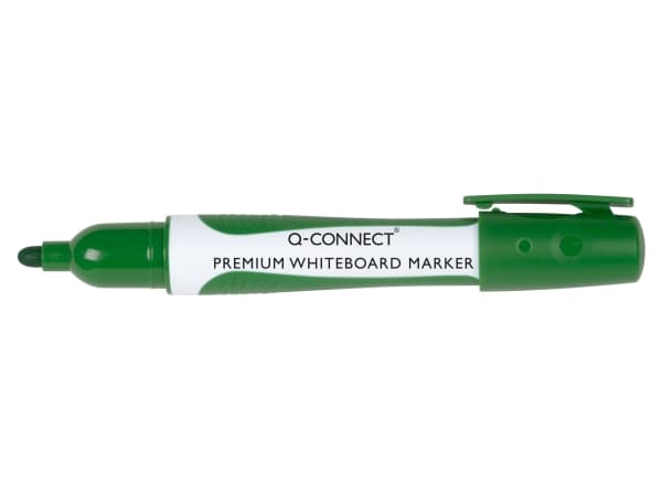 Q-Connect Marker for Q-CONNECT Premium whiteboards, gummi. håndtak, rundt, 2-3mm (linje), grønn