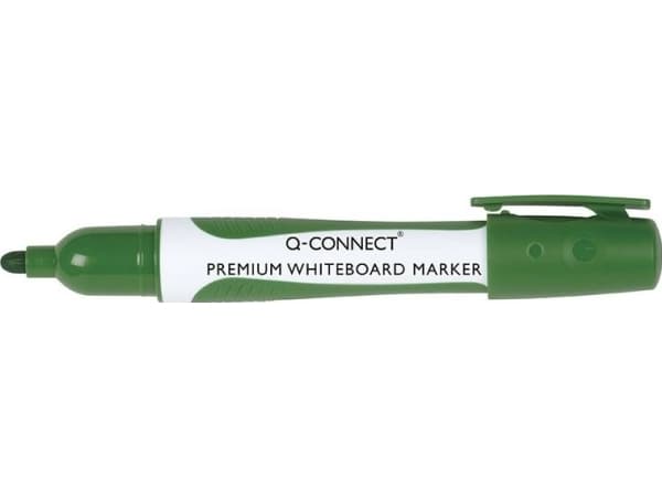 Q-Connect Marker for Q-CONNECT Premium whiteboards, gummi. håndtak, rundt, 2-3mm (linje), grønn