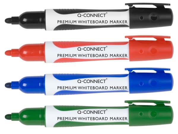 Q-Connect Marker for Q-CONNECT Premium whiteboards, gummi. håndtak, rundt, 2-3mm (linje), grønn