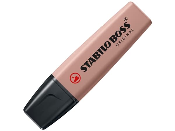 STABILO BOSS ORIGINAL NatureColors, 1 styck, Brun, 18 År, Mejselspets, Svart, Brun, Plast