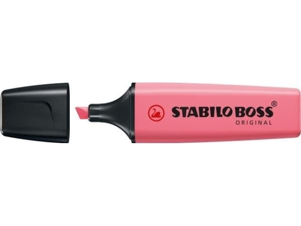STABILO Boss Original Pastel, 1 stykker, Rosa, Meisel tupp, Sort, Rosa, Plast, Rektangel