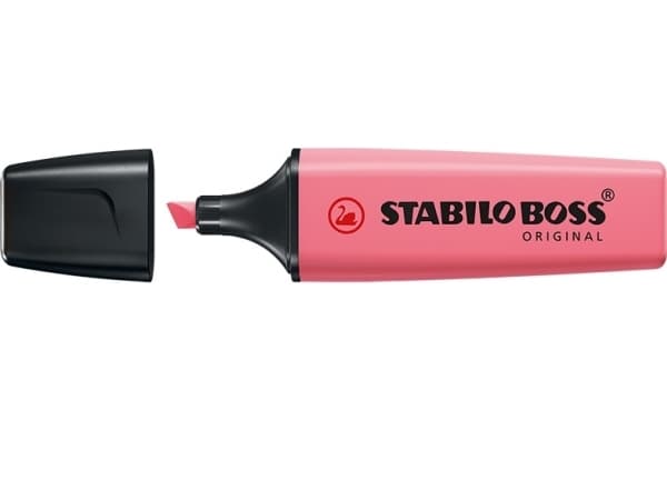 STABILO Boss Original Pastel, 1 stykker, Rosa, Meisel tupp, Sort, Rosa, Plast, Rektangel