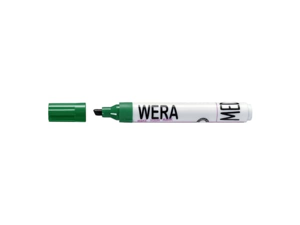 Wera Permanent Marker 1-4mm Grøn - (12 stk.)