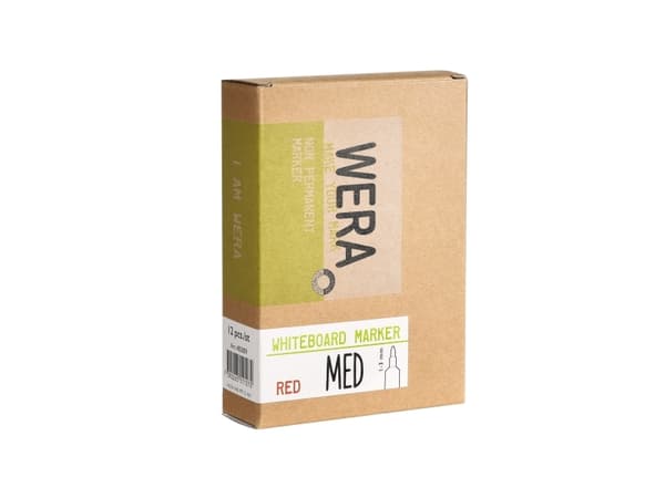 Wera Whiteboardmarker 1-3mm Sort - (12 stk.)