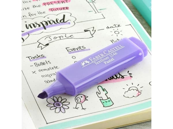 Faber-Castell Textliner Graffiti, 4 styck, Blå, Grön, Rosa, Gul, Mejselspets, Plast, 1 mm, 5 mm