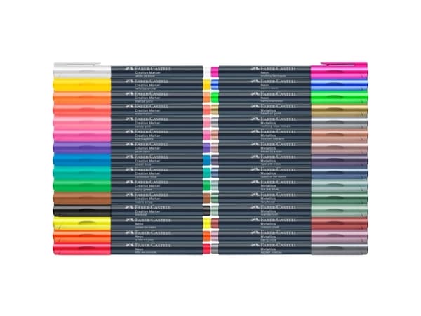 Faber-Castell Creative Marker, 30 stykker, Flerfarget, Projektil spiss, Flerfarget, Rund, 1,5 mm