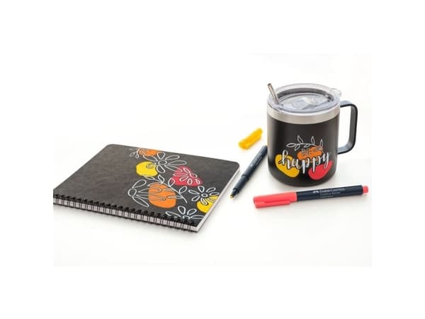 Faber-Castell Creative Marker, 6 stykker, Lyserosa, Oransje, Rosa, Rød, Hvit, Gult, Projektil spiss, Flerfarget, Rund, 1,5 mm