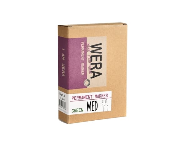 Wera Permanent Marker 1-3mm Sort - (12 stk.)
