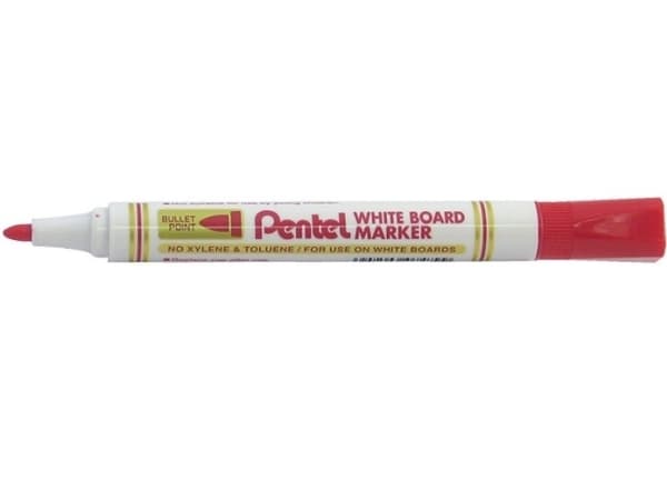 Pentel MW85, 12 stykker, Rød, Projektil spiss, Rød, Hvit, Plastikk