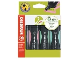 STABILO GREEN BOSS, 4 stykker, Grønn, Mint, Rosa, Fiolett, Meisel tupp, Grønn, Mynte, Rosa, Fiolett, Plast, 2 mm